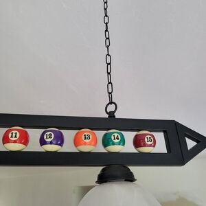 Hanging Pool Table Light Billiard Ball Fixture Pendant Lamp with 3 Glass Shades